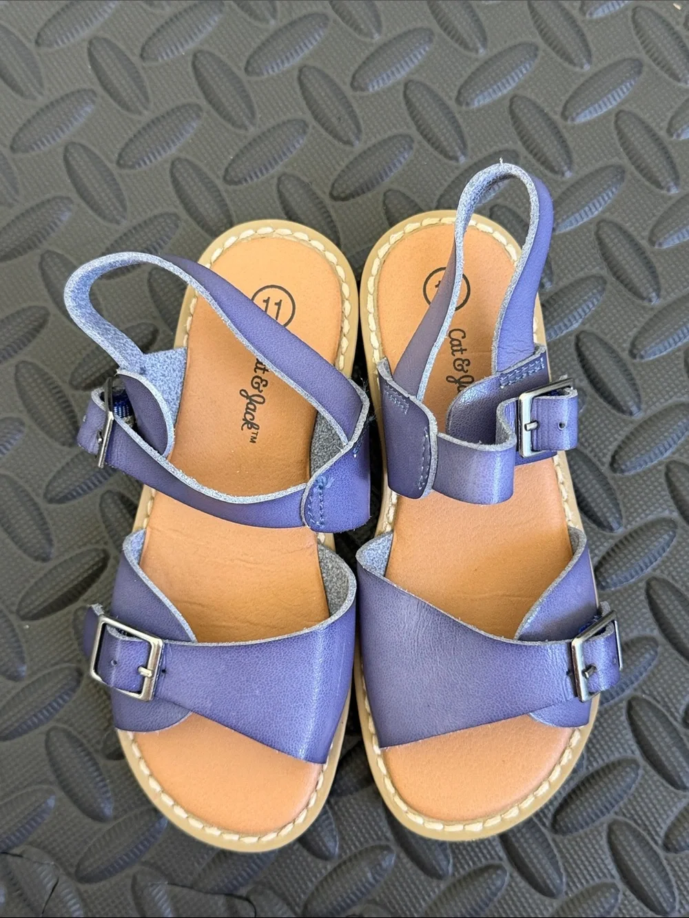 Cat & Jack Purple Girls Buckle Sandals